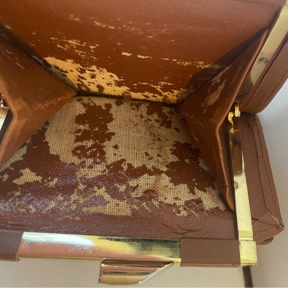 Vintage Dior Small Leather Black With Brown Trim Double Side Compact Wallet - Picture 10 of 14